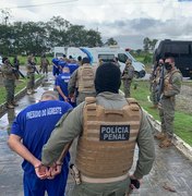 [Vídeo] Presos da operação Flashback II são transferidos para o para Presídio do Agreste, em Girau do Ponciano