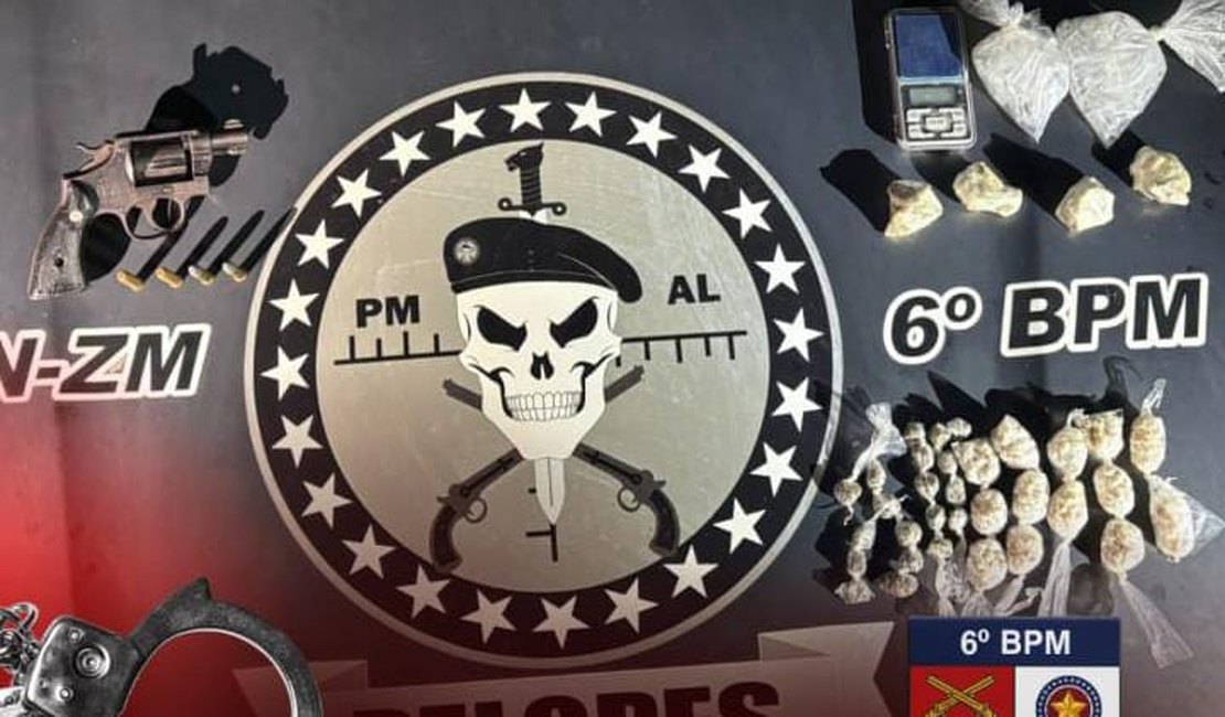 Traficante agride mulher com deficiência é preso com arma e drogas em Porto Calvo