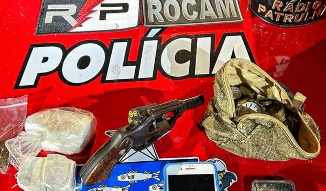 Indivíduo é preso com cocaína após denúncia no Bairro Baixa Grande em Arapiraca