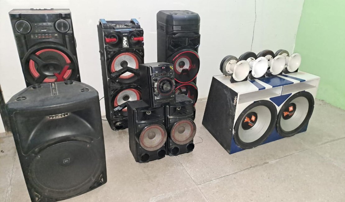 Segurança Pública apreende seis equipamentos sonoros em bairros da parte alta de Maceió