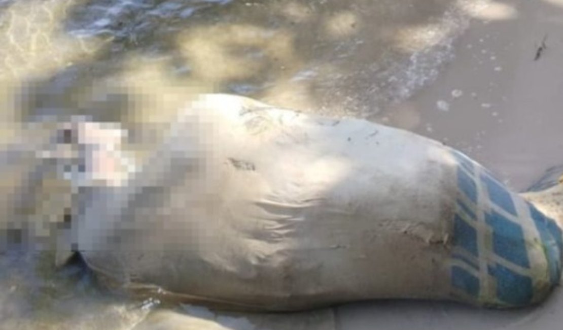 Corpo com fio enrolado no pescoço é encontrado dentro de saco na Lagoa Manguaba