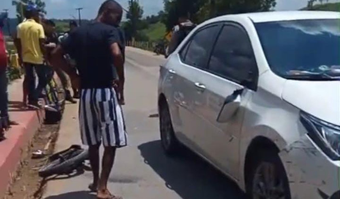 Colisão entre veículos deixa motociclista ferido em Matriz de Camaragibe