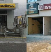 Quadrilha explode duas agências bancárias e faz família refém