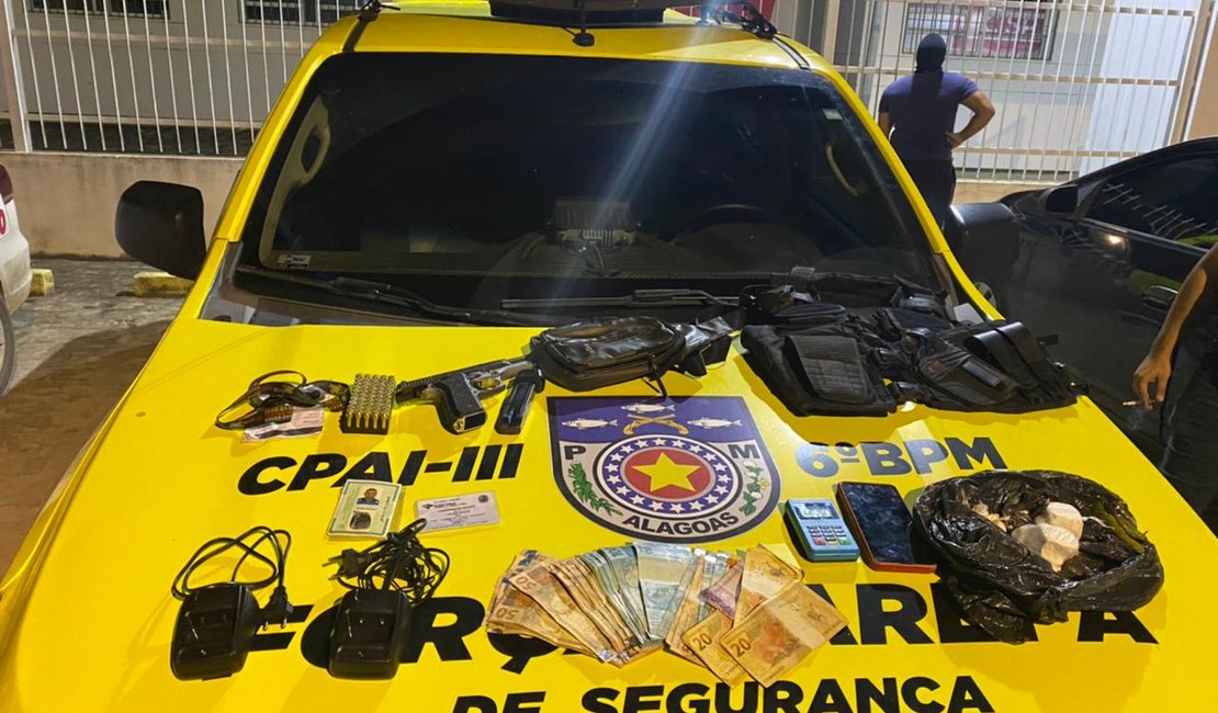 Dupla é detida com drogas e R$ 2.465,00 em São Miguel dos Milagres