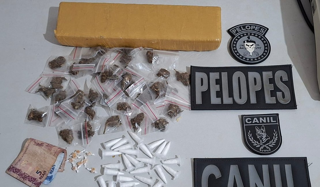 Mulher é presa em flagrante por tráfico no Conjunto Frei Damião, em Arapiraca