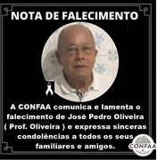 Professor arapiraquense José Pedro Oliveira falece neste domingo (20)