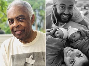 Gilberto Gil comemora nascimento das netas, Roma e Pina, filhas de José Gil e Mariá