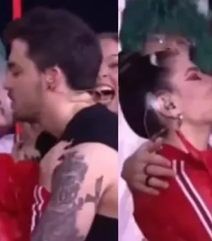 Gkay e Felipe Neto se beijam após flertes nas redes sociais