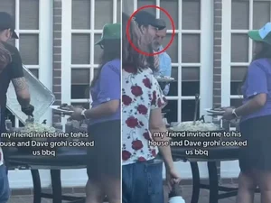Dave Grohl surpreende como churrasqueiro em almoço na casa de amigo