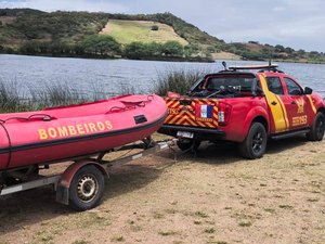 Bombeiros fazem busca por pescador que desapareceu em barragem no município de Igaci