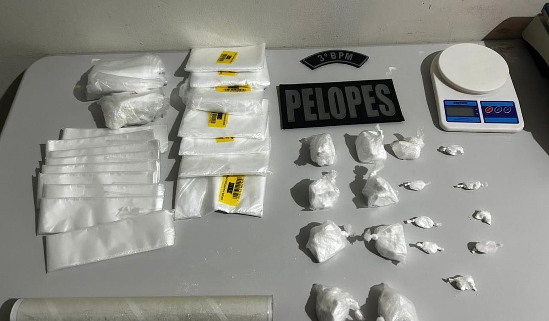 Suspeito tenta esconder drogas no quintal, mas acaba preso por tráfico em Limoeiro de Anadia