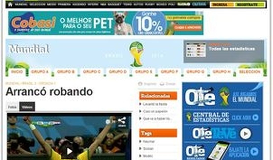 Jornal argentino desdenha da vitória brasileira: 'Começou roubando'