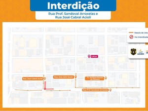 Cruzamento na Sandoval Arroxelas é interditado nesta terça-feira (10)