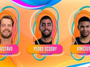 Gustavo Marsengo, Pedro Scooby e Vinicius formam o oitavo paredão do reality