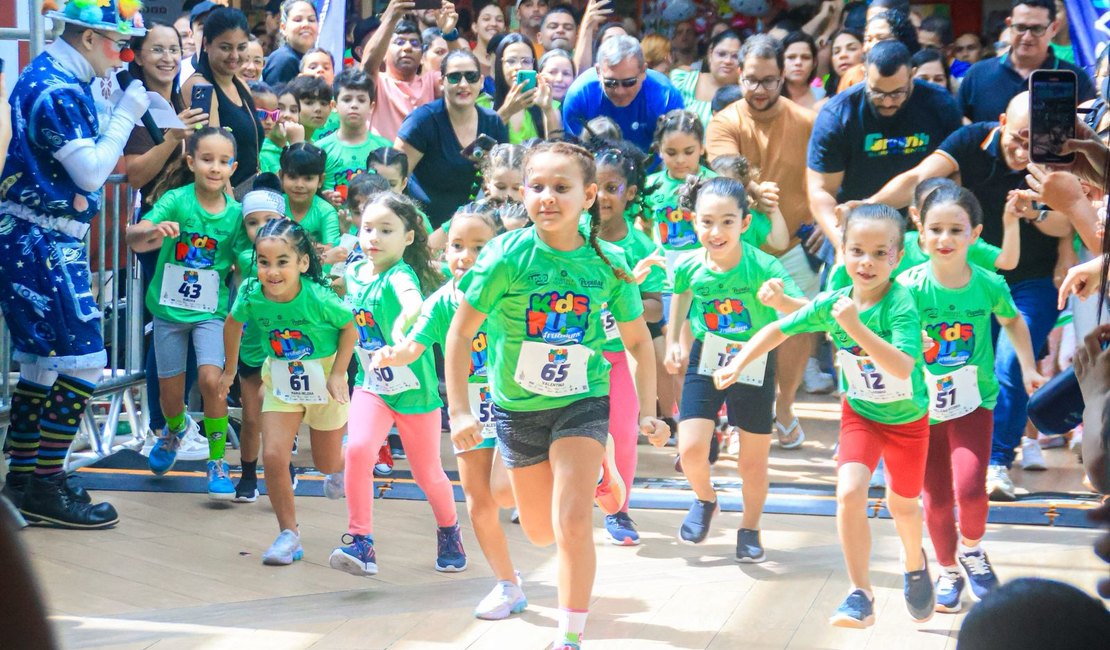 1ª Kids Run Frutigutti reúne famílias e movimenta o Partage Arapiraca Shopping