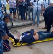 Colisão entre carro e moto deixa homem ferido em Delmiro Gouveia