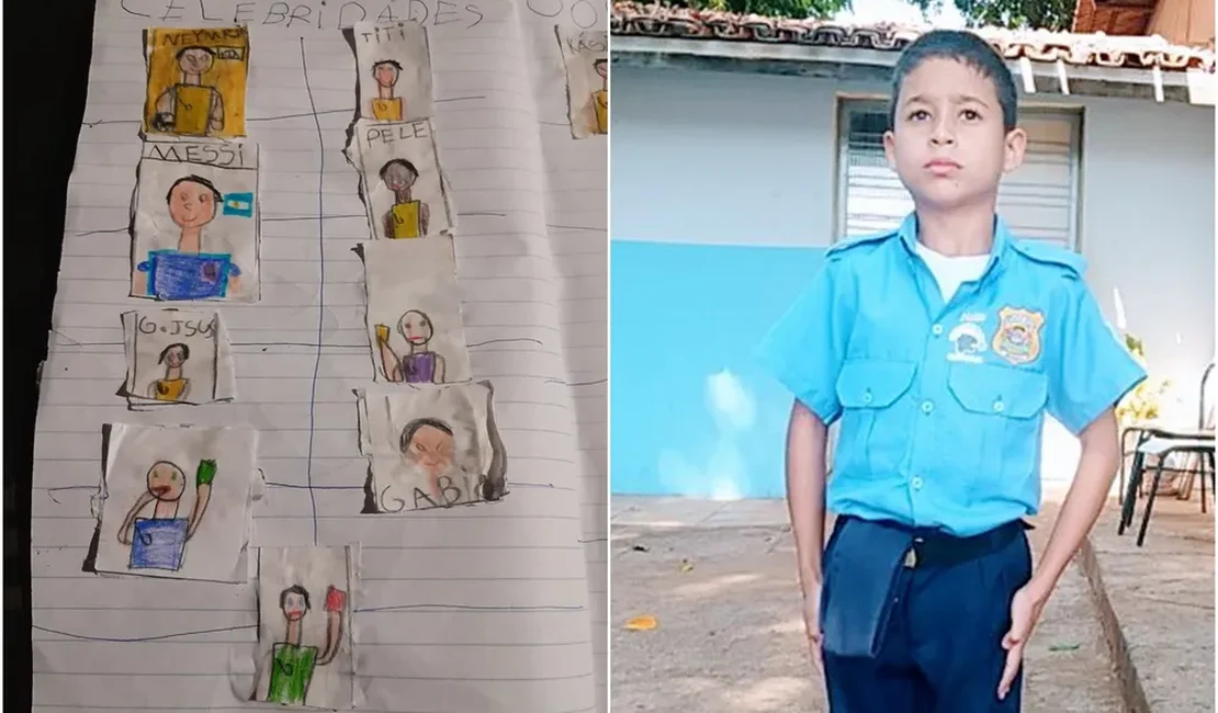 Sem dinheiro para comprar figurinhas, menino faz o seu próprio álbum da Copa do Mundo