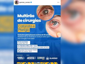 Aliados de JHC, Mesaque e Gunnar haviam anunciado mutirão de cirurgias patrocinado por Paulo Dantas