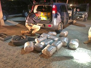 Motoristas de aplicativo são detidos transportando 65 quilos de maconha
