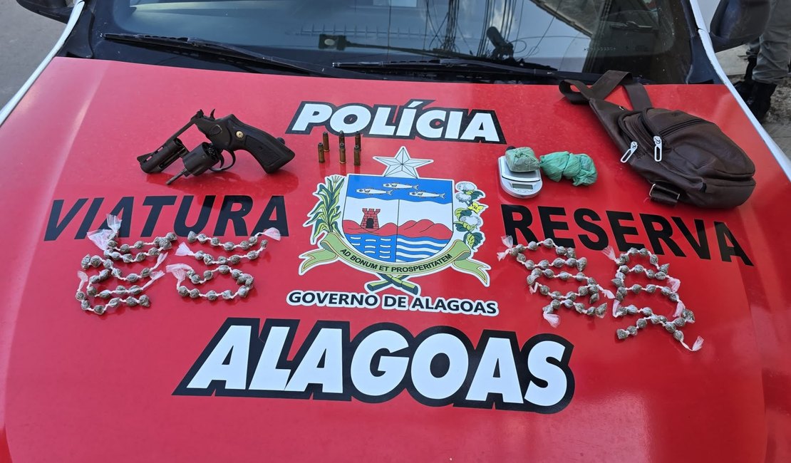 Operação policial prende homem com arma e drogas na zona rural de Flexeiras