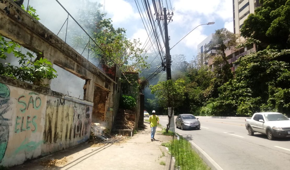 População flagra foco de incêndio na Ladeira Geraldo Melo