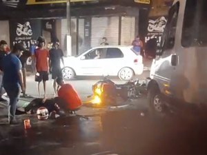 Acidente grave é registrado na noite desta quinta-feira (5) no bairro Cacimbas, em Arapiraca