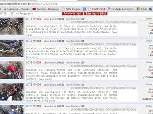 Polícia Rodoviária Federal fará leilão de veículos apreendidos