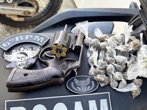 Homem é preso com maconha, crack e arma de fogo, em Porto de Pedras