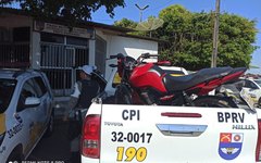 A guarnição do BPRv conduziu a moto à Central de Polícia Civil