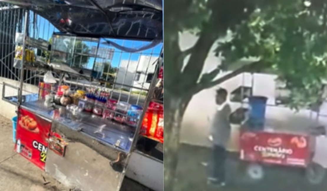 Carrinho de cachorro-quente é furtado no Parque Centenário, em Maceió