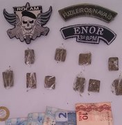 Flagrado com maconha e dinheiro, homem é preso por tráfico de drogas em Arapiraca