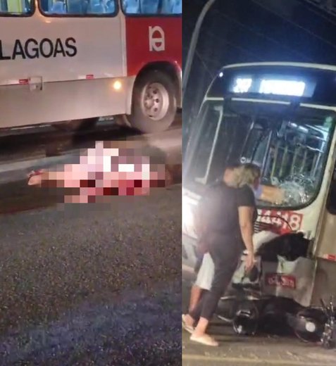 Motociclista morre após colisão com ônibus na Avenida Menino Marcelo, em Maceió