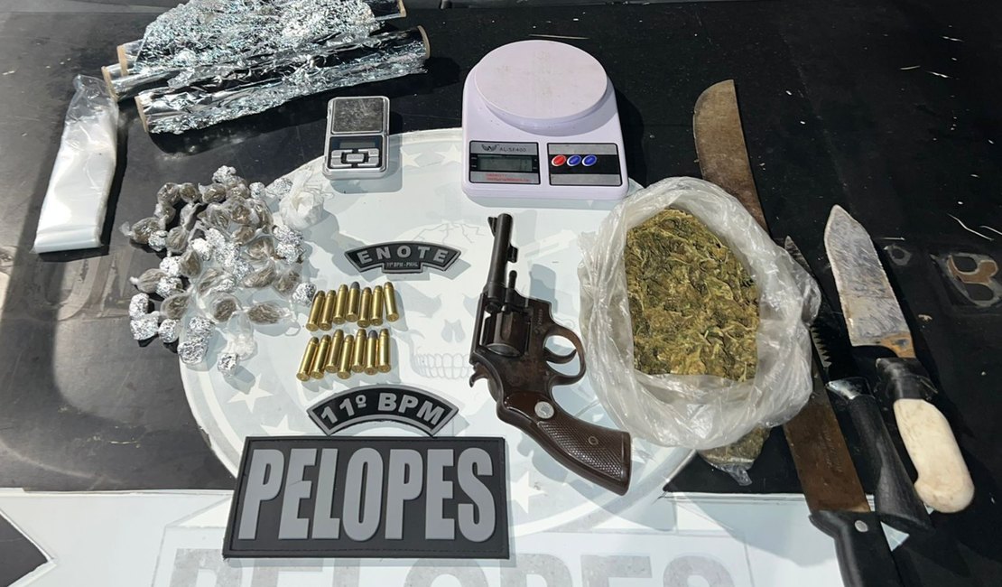 Mais de 78 quilos de entorpecentes e 16 armas de fogo são apreendidos em Alagoas