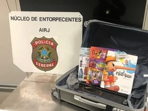 Mulher esconde 7kg de cocaína em livros infantis e é presa pela PF