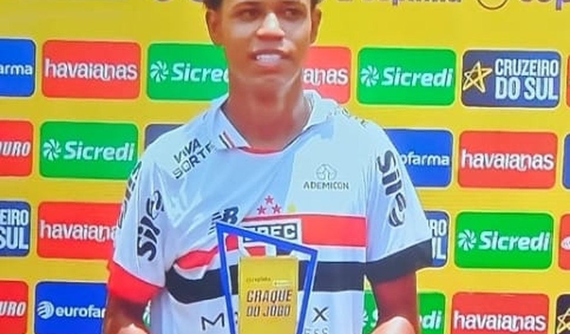 Jovem atleta de Piranhas-AL brilha na final da Copinha e garante título para o São Paulo