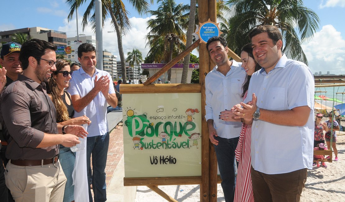 Prefeito Rui Palmeira inaugura terceiro Parque Infantil Sustentável