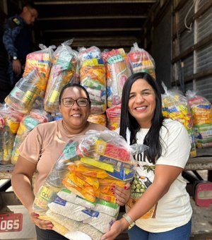 Prefeita de São Luís do Quitunde reforça ações de assistência na zona rural com entrega de cestas básicas