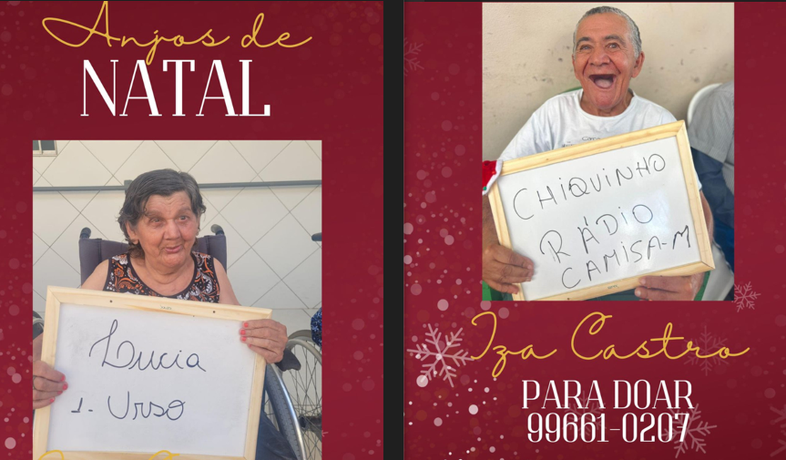 Projeto Amor de Natal busca doações de presentes para 82 idosos de abrigo em Arapiraca