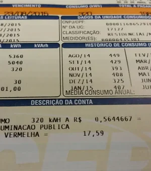 Consumidor pagará menos na conta de luz em janeiro