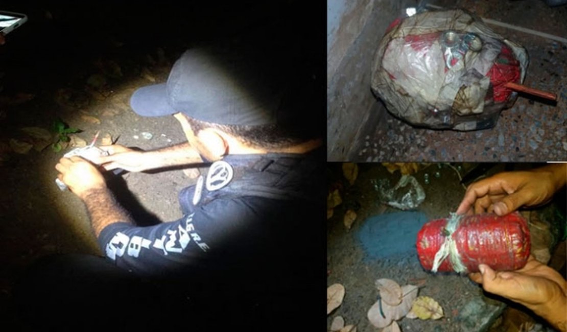 Policiais detonam explosivo na Barra de São Miguel