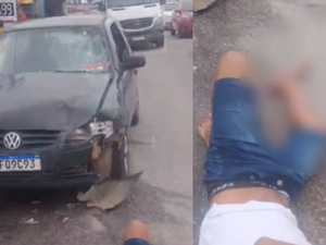 Colisão entre carro e moto deixa ferido com fratura exposta na Cidade Universitária