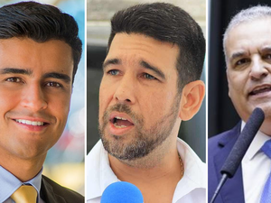 Com JHC e Alfredo Gaspar do lado, Bruno Lopes tenta diminuir vantagem de Júnior Menezes nas pesquisas