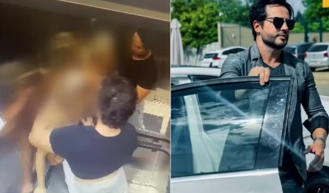 Empresário agride namorada em elevador de luxo em hotel; mulher ficou ensanguentada