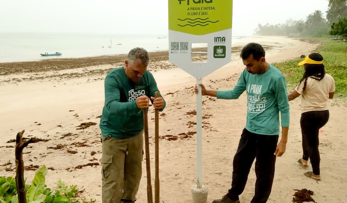 IMA instala placas display nas praias de São Miguel dos Milagres