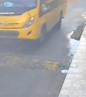 Cachorro é atropelado por ônibus escolar no município de Marechal Deodoro