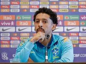 Em coletiva, Marquinhos vê rival como favorita nessa Copa América