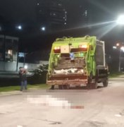 [Vídeo] Gari morre atropelado por caminhão de lixo no bairro do Poço