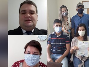 Dez casais oficializam união em casamento virtual em Palmeira dos Índios