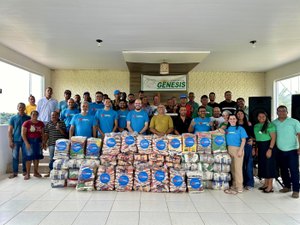 Com foco na interiorização, Alagoas Sem Fome doa uma tonelada de alimentos em Campo Alegre