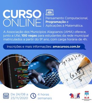 Ufal oferta curso de programação para alunos da rede municipal de Alagoas